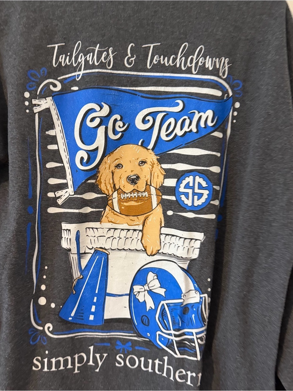 Simply Southern Football Graphic Long Sleeve Tee Women’s XL - Picture 9 of 11